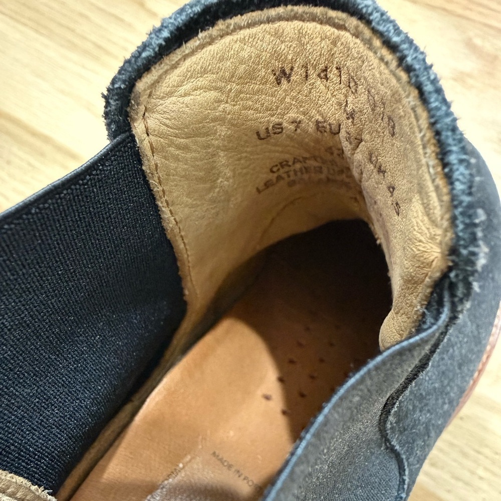 Samuel Hubbard Chelsea Black Suede Ankle Boots Size 7 - Picture 4 of 9
